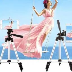 Casatek Good Quality 3110 Tripod stand With 3-Way Head Light weight Digital Camera Tripod with Mobile Clip Holder Tripod Making Videos Live Shoots Etc Tripod image 5
