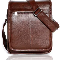 Brown Men & Women Shoulder Bag Casual Crossbody Synthetic Leather Men Sling Bag-image-101