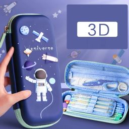 3D Space Astronaut Theme Pencil Case Stationary Organizer Box For School Classes Imported Heavy Quality Made Ideal For Boys & Girls Art EVA Pencil Box-image-51