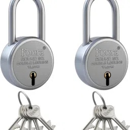 Round 50 LS Lock with 5 Keys | Long Shackle Padlock (Pack Of 2) Padlock-image-16