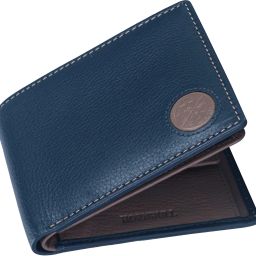 Men Casual Blue Genuine Leather RFID Wallet - Regular Size-image-86