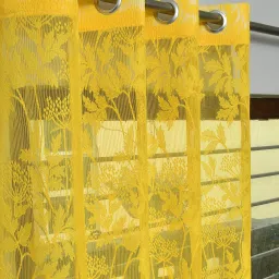 152 cm (5 ft) Net Transparent Window Curtain Single Curtain-7