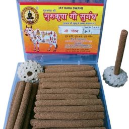 Gau Chandan Cow Dung Dhoop Sticks Organic Ecofriendly Natural Dhoop (150 Sticks) Herbal Dhoop Batti Sandal fragrance-image-61