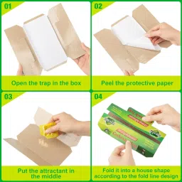 store2508 10pcs Sticky Cockroach Traps with Bait, Sticky Pest Control Trap NQ644 Insect Net image 3