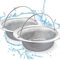 Kitchen Sink Stainless Steel Push Down Strainer-image-40