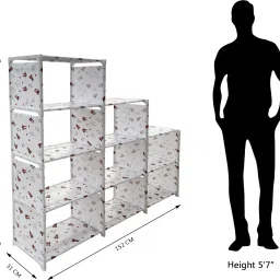 homelle Book Shelf Metal Open Book Shelf image 3