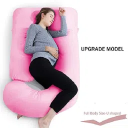 ultra soft j shaped pillow Microfibre, Polyester Fibre Solid Pregnancy Pillow Pack of 1-image-22