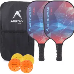 Carbon fiber Pickleball Set,2 Paddles,4 Balls,1 Full Cover Pickleball Paddle-22