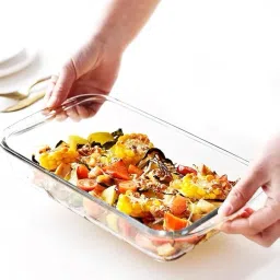 Glass Vegetable Bowl 1600ml Baking Dish-image-1