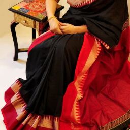 Woven Handloom Handloom Pure Cotton Saree-image-3