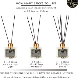 soul & scents Scented Fables Diffuser | Fragrance of Oud Patchouli Amber | Get 5 Rattan Stick Diffuser Set image 2