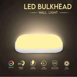LED Oval Shape Outdoor Indoor Bulkhead Waterproof IP54, 9 Watt Garden Outdoor Light -16 X 6.5 X 4.5 cm-Warm White Post Light Outdoor Lamp Post Light Outdoor Lamp-image-37