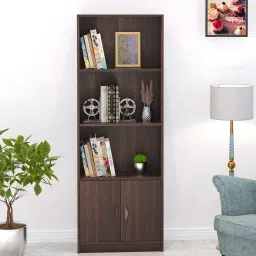 Seonn Engineered Wood Semi-Open Book Shelf-9
