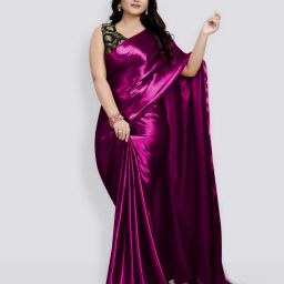 Woven Bollywood Satin Saree-image-52