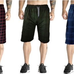 Pack of 3 Checkered Men Multicolor Bermuda Shorts-image-2