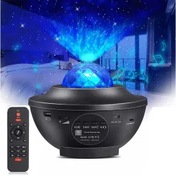3 in 1 Starry Night Light Projector with Bluetooth Speaker & Remote Control Night Lamp-image-13