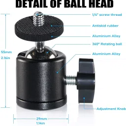 BUFONA Tripod Ball Head Bracket Phone Holder Mount Adapter Bracket Camera Mount Holder Tripod Ball Head, Tripod Bracket, Tripod Clamp, Monopod Kit, Tripod Bracket, Tripod image 2