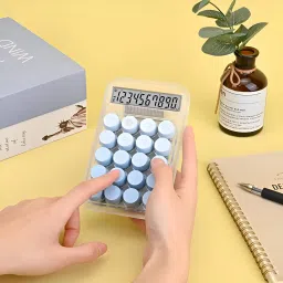 rich mart Creation 12-Digit Desktop Calculator | Big Buttons | Battery & Solar Powered Creation 12-Digit Desktop Calculator Battery & Solar Powered BasicCalculator image 2