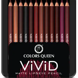 Vivid Matte Lip & Eye Pencil, Long Lasting & Waterproof Lip Liner Pencil set-19