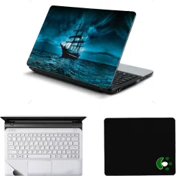 Mitram 3in1 Laptop Accessories Combo 15.6 Inch Be Happy laptop Skins Stickers, Mouse Pad and Palmrest Skin for HP-DELL-Lenovo-Asus-Acer Laptops || Notebooks Combo Set-image-49