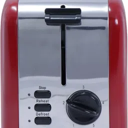 wonderchef Pop Up 2 Slice Toaster Crimson Edge, 850W, 5 Browning Controls, Removable Crumb Tray, 2 Years Warranty, Red 850 W Pop Up Toaster image 2