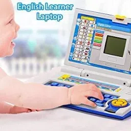 himanshu tex computer abc and 123 learning kids laptop with led display and music with mouse image 4