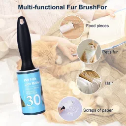 renesmee Lint Rollers for Pet Hair Sticky, 1 Handle with 5 Refills, 150 Total Sheets Lint Roller image 3
