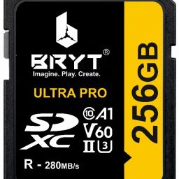 BRYT A1 V60 UHS-II U3 High Capacity SD Card 256 GB SDXC Class 10 280 MB/sMemory Card-16