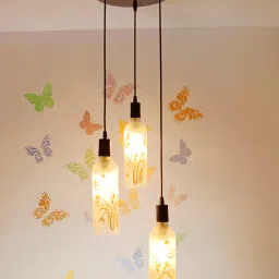 3 Light Frosted Gold Bottle Hanging Ceiling Lamp Light Round Pendants Ceiling Lamp-image-21