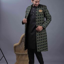 Ethzy Self Design Sherwani image 4