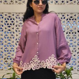 j turritopsis Women Regular Fit Embroidered Mandarin Collar Casual Shirt-picture-26