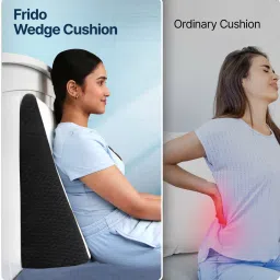 frido Complete Back Support Wedge Cushion Made with Memory Foam, For Bed, Sofa & Chair Back / Lumbar Support image 2
