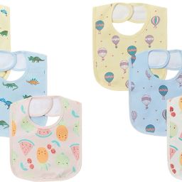 Baby Soft Feeding Bibs/Apron Cute Multi Print|with Tich Button| Waterproof-image-33