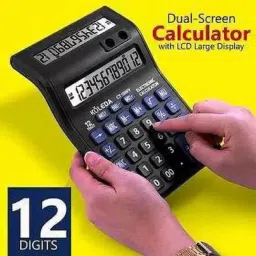 zivanto New Gltzen Standard Function Desktop Business Dual Display Dual Screen Calculator with Pen Holder for Office and Retail Counter Purpose Basic Calculator image 4