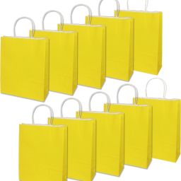 Durable Kraft Paper Gift Bags With Handle For Birthdays, Weddings, And Parties Pack of 10 Grocery Bags-image-75