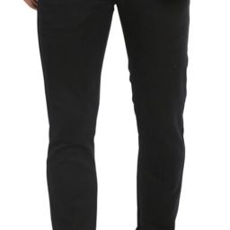 Men Tapered Fit Mid Rise Black Jeans-image-91
