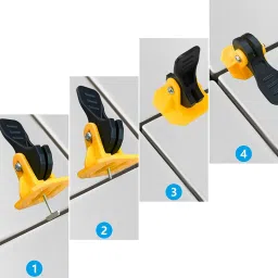 sherni 50pcs Tile Leveler Spacers, Tile Leveling System with Special Wrench, Reusable 50pcs Tile Leveler Spacers, Tile Leveling System with Special Wrench, Reusable Non-magnetic Line Level image 3