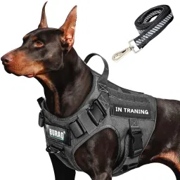 Tactical Dog Harness with Leash, No-Pull Heavy Duty Pet Harness Adjustable Dog Harness & Leash-image-65