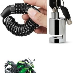 Helmet Lock With Heavy Duty Disc Brake Lock For Kawasaki Ninja 1000 Combo-image-37