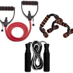 ADJUSTABLE SINGLE TONING TUBE WITH PUSH UP STAND AND SKIPPING ROPE Fitness Accessory Kit Kit-image-96