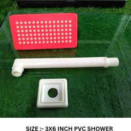 - 3X6 PVC Colorful Shower Set with PVC 9" Inch Arm Complete Shower Set Fixed Mount-image-96