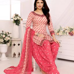 Unstitched Crepe Salwar Suit Material Printed-image-59