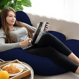 NA Polyester Fibre Solid Pregnancy Pillow Pack of 1-image-4