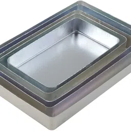 jayco Aluminum Small Rectangular Multi-purpose Trays - 7" 8" 9" 10" 11", 5 pcs Set Tray image 2