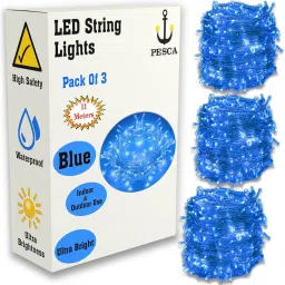 40 LEDs 11 m Blue Steady String Rice Lights-image-3