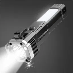 USB Rechargeable Flashlight with Glass Breaker,Phone Charger 5 hrs Torch Emergency Light-12