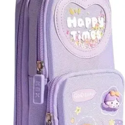 Canvas Pencil Case 6 Layer with 3 Compartment Cute Aesthetic for Girls & Boys Geometry Box-image-95