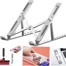 Buyab factory Foldable Portable Laptop Stand with Free 5-in-1 Cleaning Brush for Keyboard Laptop Stand with Free 5-in-1 Multi-Function Cleaning Brush for Keyboard Laptop Stand-image-33