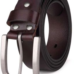 Men Formal, Casual, Party, Evening Brown Artificial Leather, Texas Leatherite Belt-image-37