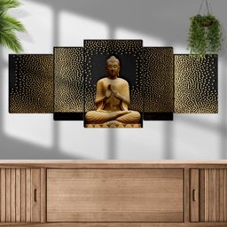 saf Buddha Large Set of 5 Digital Reprint 18 inch x 42 inch Painting-picture-17
